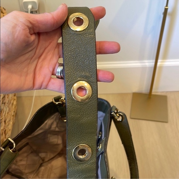 Michael Kors olive green Tote Bag with Gold Accents - Picture 6 of 7